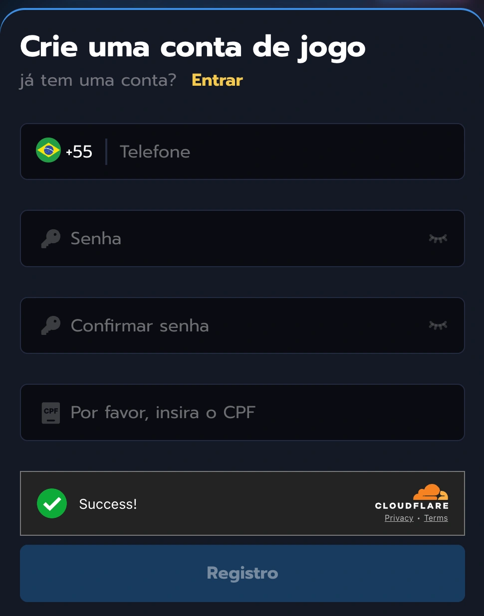 ez558 registro e login